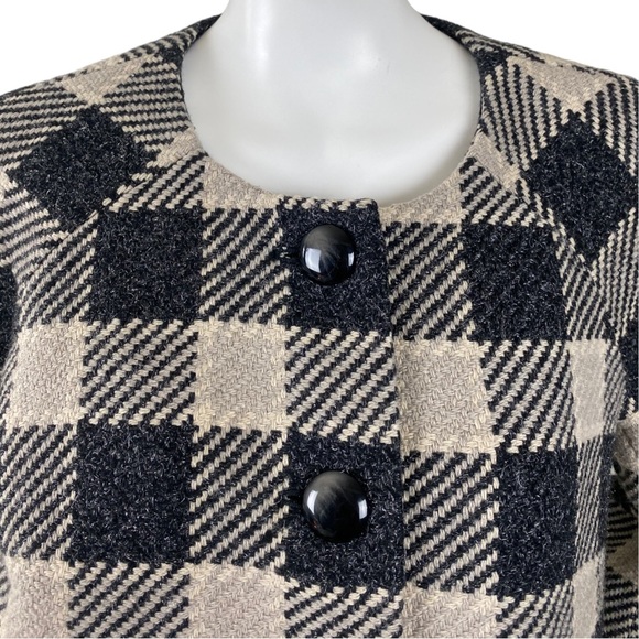 Talbots Skirt 2 Piece Suit Set Wool Blend Plaid Lined Blazer Sz 8 / Skirt Sz 10 - Picture 7 of 17